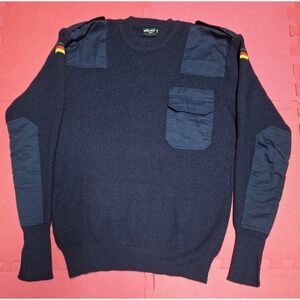 Mil-Tec Wool Sweater German Military Navy Jumper Tactical Knit Pullover Large 54